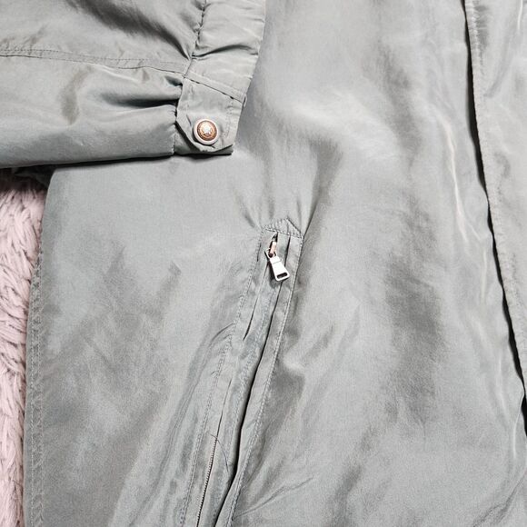 Bobby Chan Green‎ Jacket Mens Size XL 100% Silk Full Zip Pocket Lightweight Coat - Picture 5 of 10